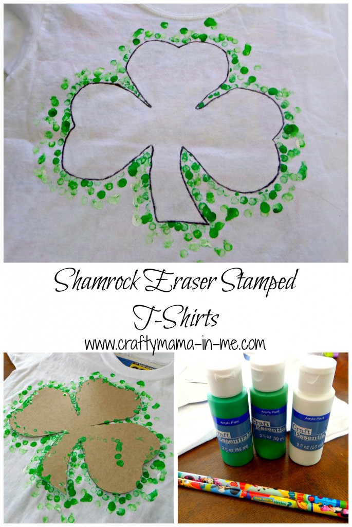 Shamrock Eraser Stamped T-shirts