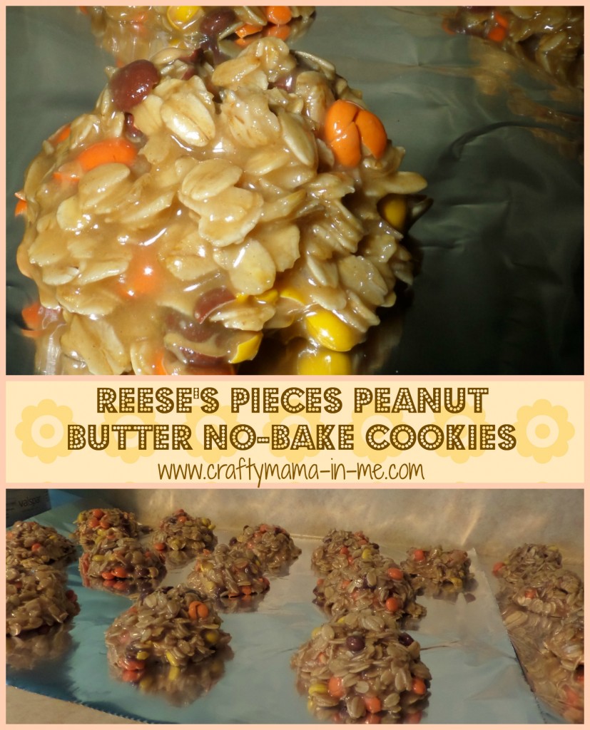 Reese's Pieces Peanut Butter No Bake Cookies