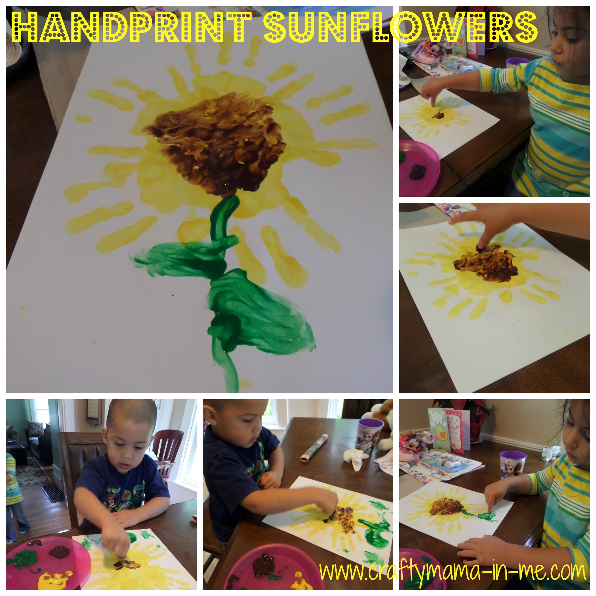 Handprint Sunflowers