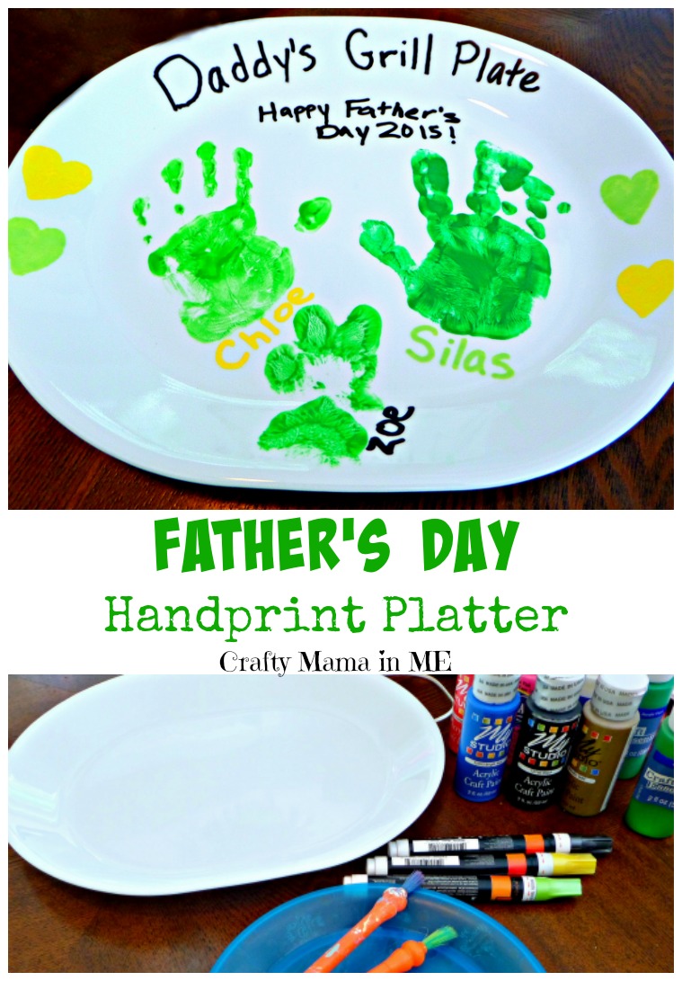 Father's Day Handprint Platter