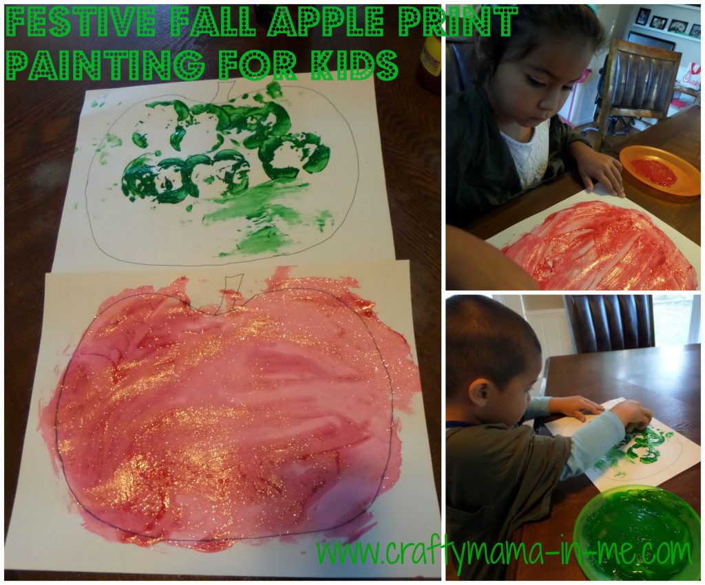 Festive Fall Apple Print Painting for Kids