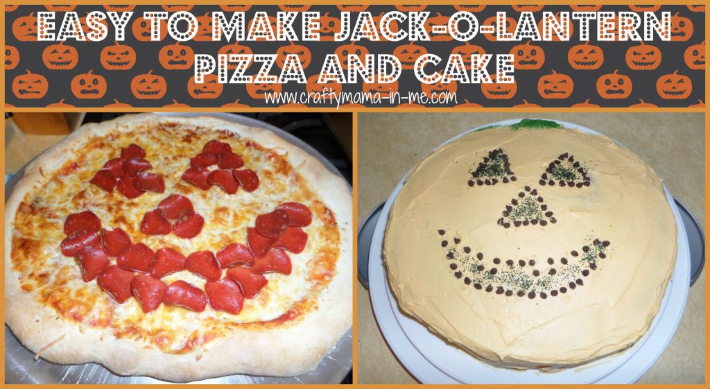 Easy to Make Jack-O-Lantern Pizza and Cake