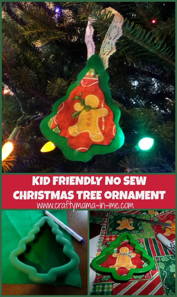 Kid Friendly No Sew Christmas Tree Ornament
