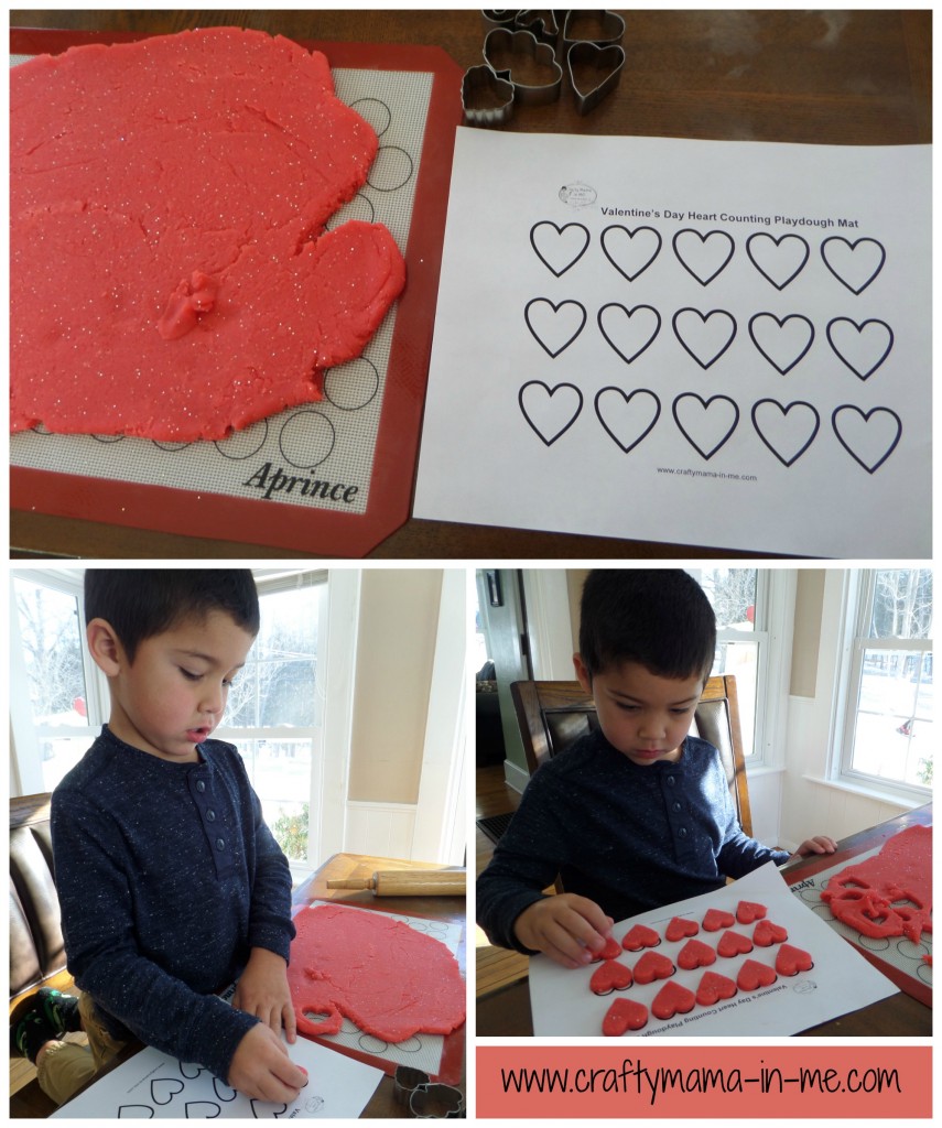 Valentine's Day Jello Playdough and Free Printable Mat