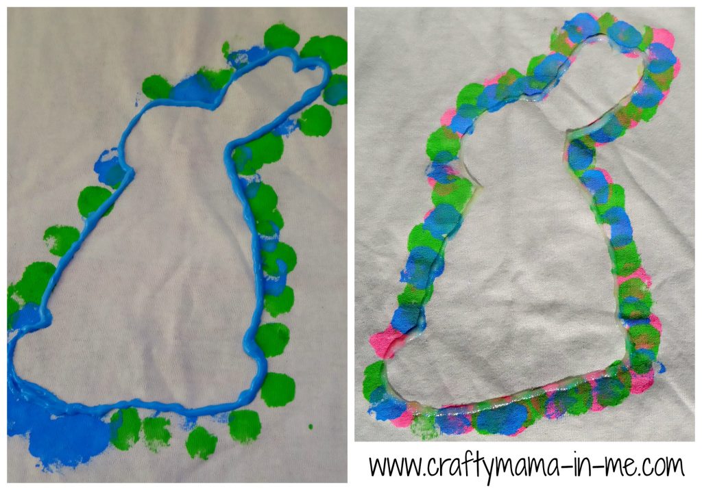 Cute and Easy Colorful Easter Bunny Shirts made with Pom Poms