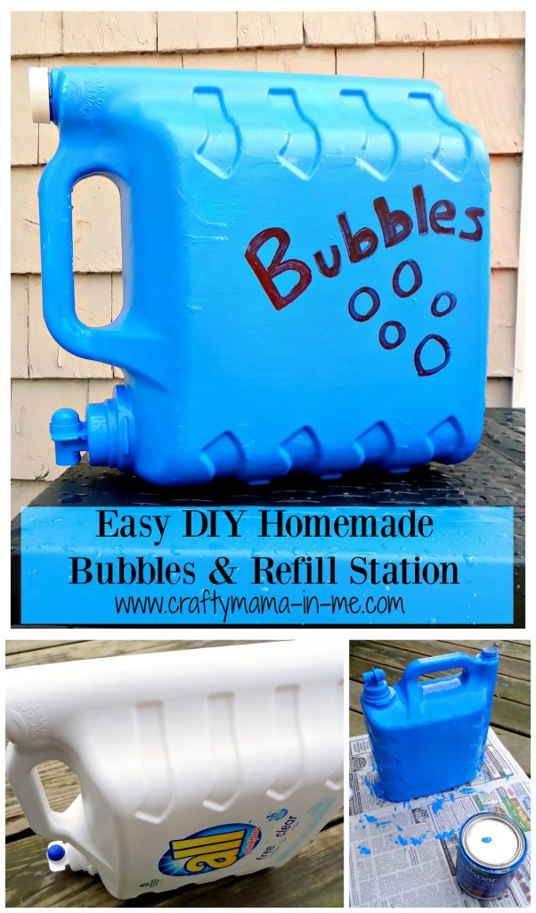 Easy DIY Homemade Bubbles and Refill Station