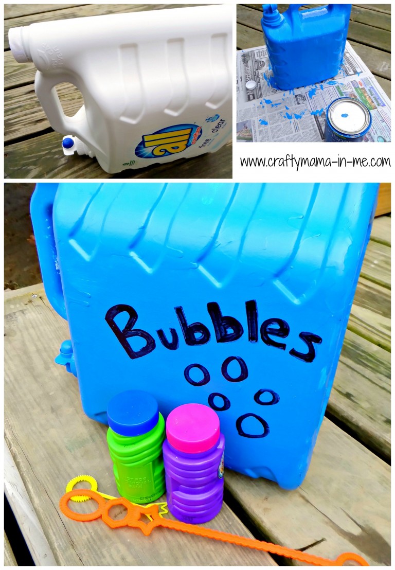 Easy DIY Homemade Bubbles and Refill Station - Crafty Mama in ME!