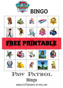 Free Printable Paw Patrol Bingo