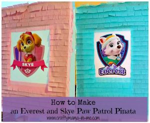 How To Make An Everest and Skye Paw Patrol Pinata