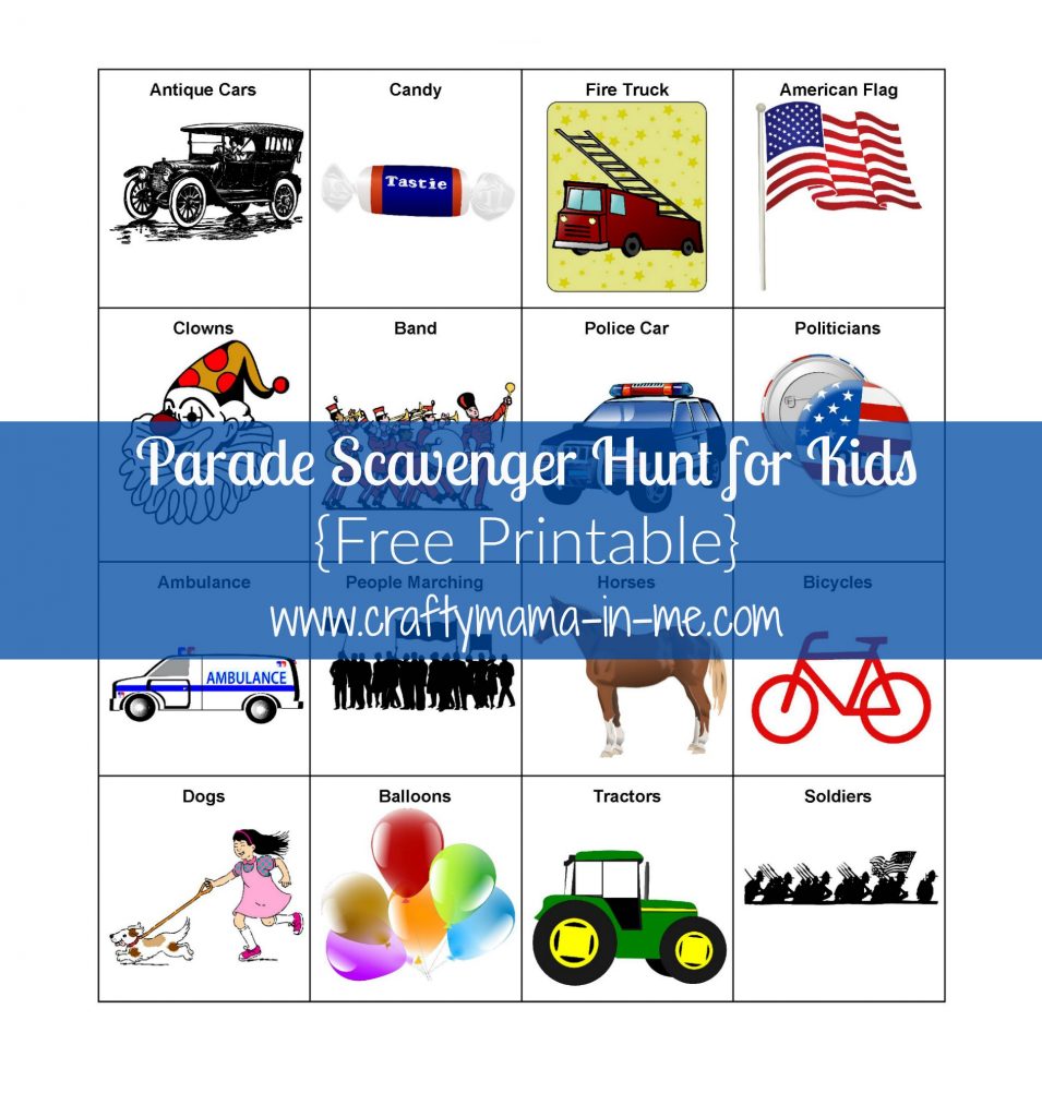 Parade Scavenger Hunt for Kids {Free Printable}