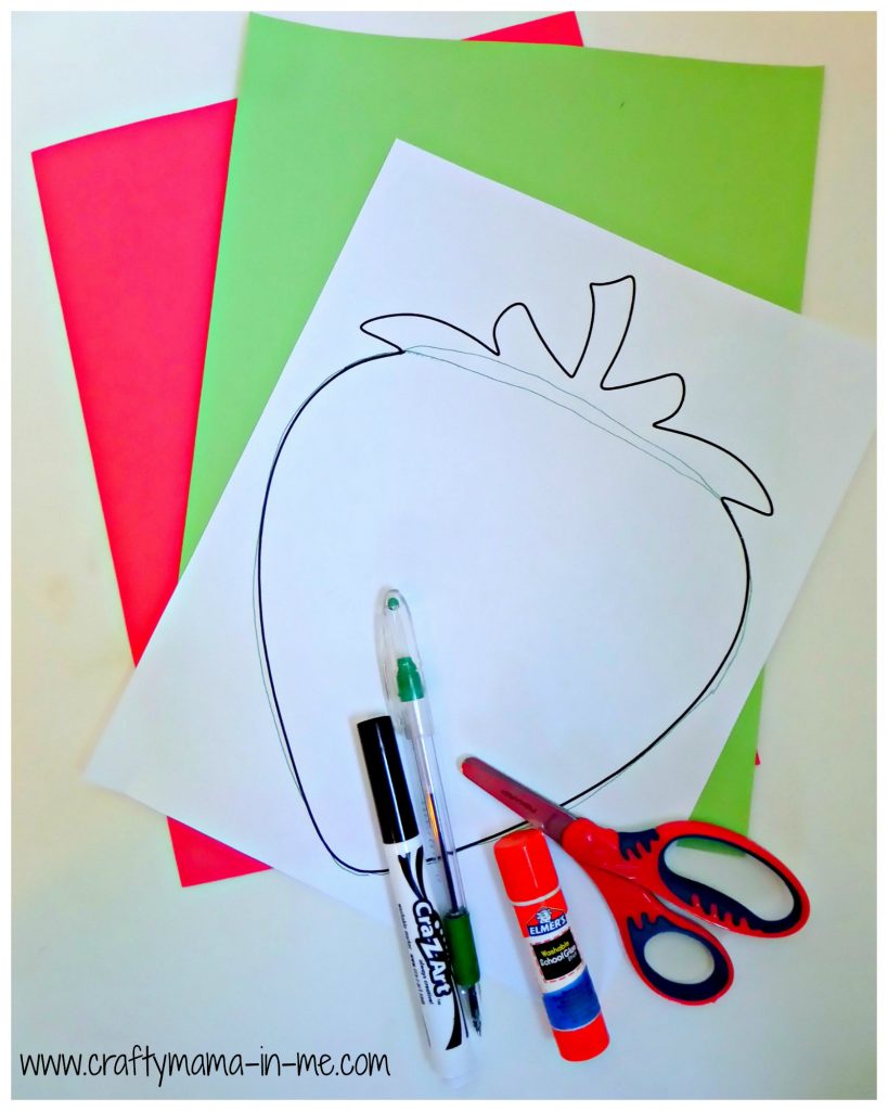 Fun & Easy Strawberry Paper Craft with Handprint Stem