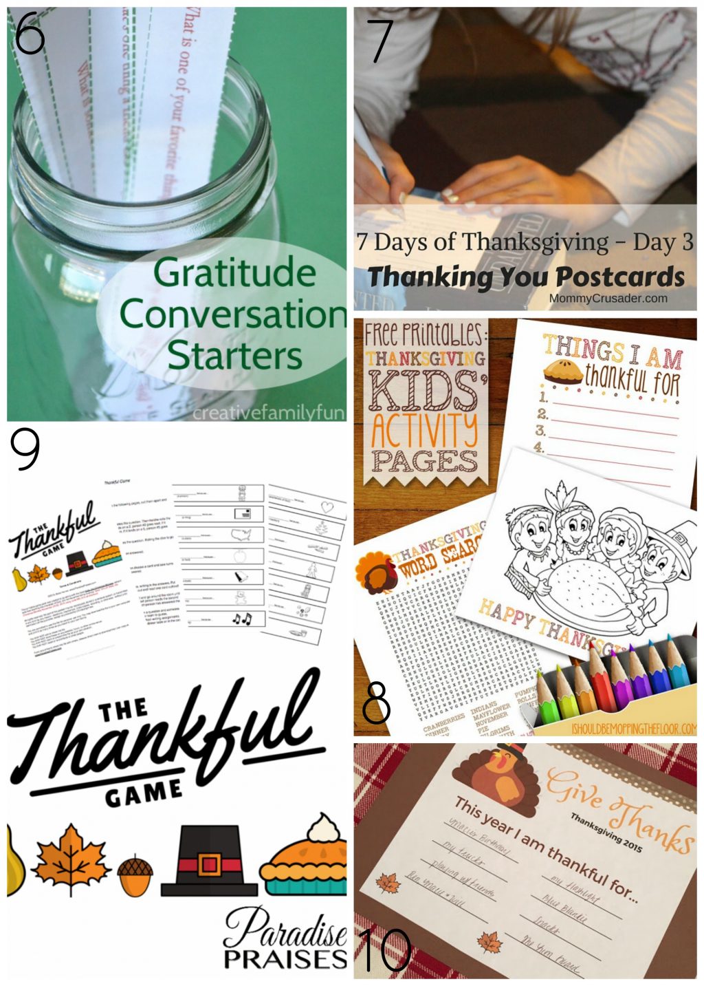Top 10 Kids Projects to Give Thanks