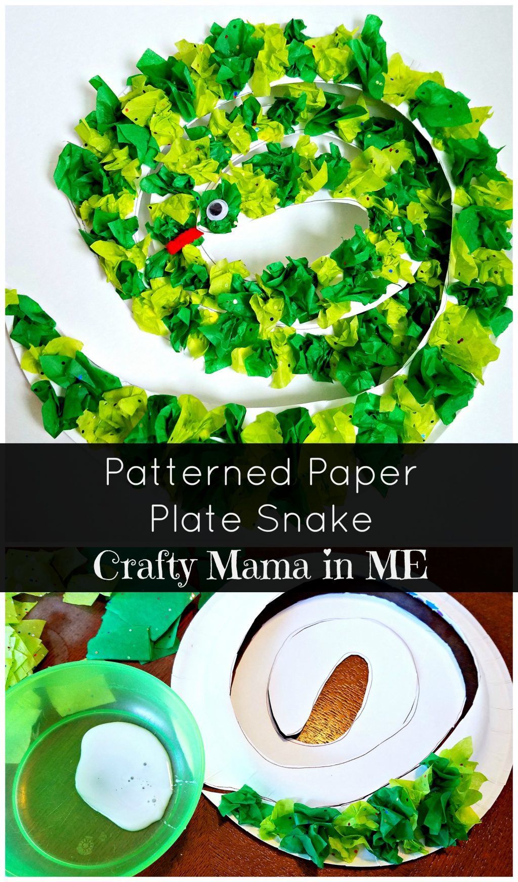 How to Make a Patterned Paper Plate Snake