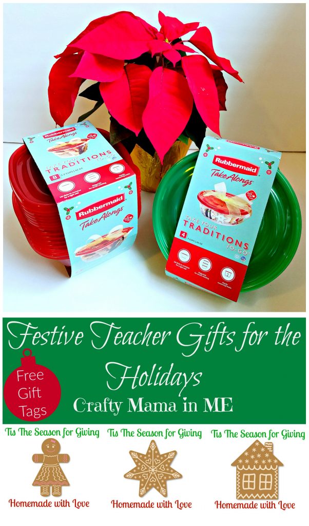 Festive Teacher Gifts for the Holidays {Free Printable Gift Tags}