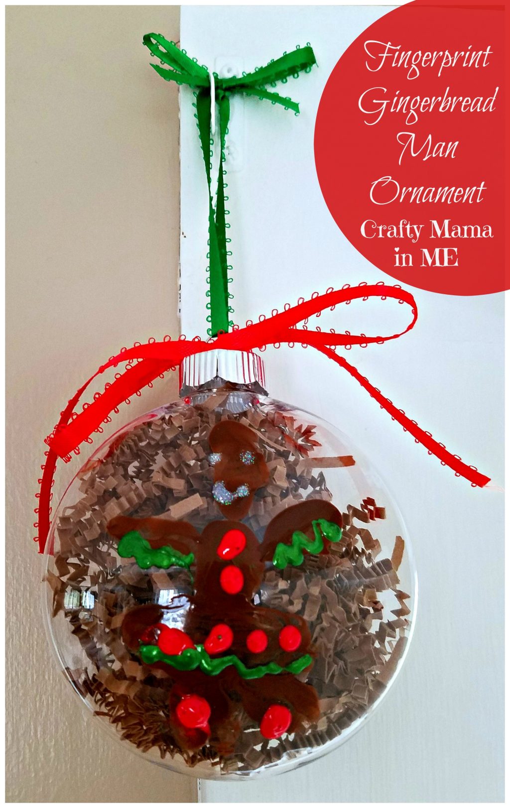 How to Make Fingerprint Gingerbread Man Ornaments