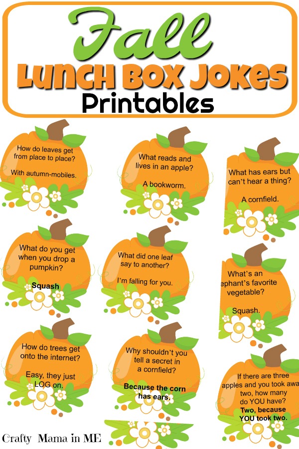 Fall Lunch Box Jokes for Kids