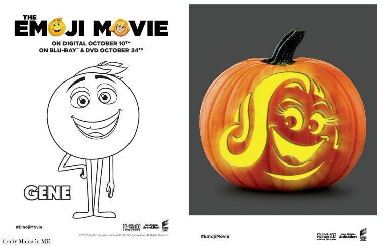 FREE Emoji Movie Pumpkin Carving Templates - Crafty Mama in ME!