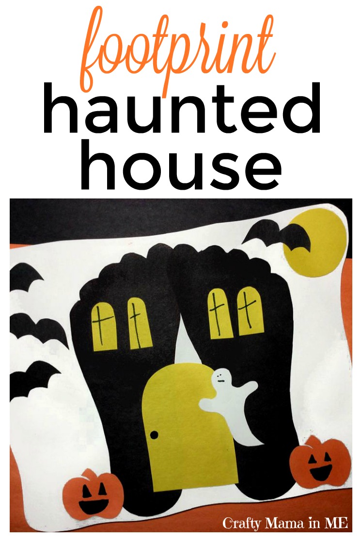 Are you looking to decorate the house for Halloween? Be sure to make this cute Footprint Haunted House for Halloween with your kids this year.