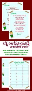 Elf on the Shelf Free Printable Pack - Crafty Mama in ME!